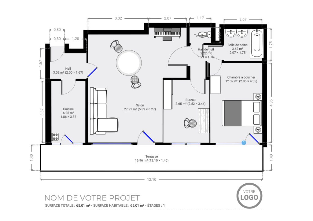 PLan2D d'un appartement